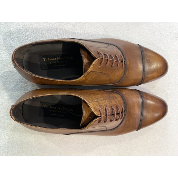 To Boot New York FRANKIE Size 11.5 Cap Toe Distressed Antique Aero Brown Oxford main image 11